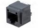 Zásuvka  RJ45  PIN  8  Kat  3  zlacený  Uspořádání výv  8p8c  THT