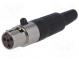 Zástrčka  XLR mini  zásuvka  PIN  4  na kabel  pájení  přímý