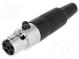 Zástrčka  XLR mini  zásuvka  PIN  5  na kabel  pájení  přímý