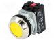 Přepínač  tlačítkový  1-polohové  NC + NO  30mm  žlutá  IP56