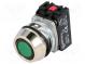 Přepínač  tlačítkový  1-polohové  NC + NO  30mm  zelená  IP66