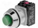 Přepínač  tlačítkový  1-polohové  NC + NO  30mm  zelená  IP66