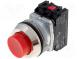Přepínač  tlačítkový  1-polohové  NC + NO  30mm  červená  IP56