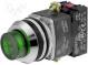 Přepínač  tlačítkový  1-polohové  NC + NO  30mm  zelená  IP56