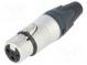 Zástrčka  XLR  zásuvka  PIN  3  přímý  na kabel  pájení  16A  3,5÷8mm