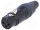 Zástrčka  XLR  zásuvka  PIN  3  přímý  na kabel  pájení  16A  3,5÷8mm