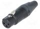 Zástrčka  XLR  zásuvka  PIN  3  přímý  na kabel  pájení  16A  3,5÷8mm