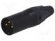 Zástrčka  XLR  vidlice  PIN  3  přímý  na kabel  pájení  16A  3,5÷8mm