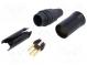 Zástrčka  XLR  vidlice  PIN  3  přímý  na kabel  pájení  16A  3,5÷8mm