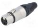Zástrčka  XLR  zásuvka  PIN  5  přímý  na kabel  pájení  7,5A  1mm2