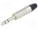 Zástrčka  Jack 6,3mm  vidlice  stereo  přímý  na kabel  pájení