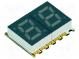 Zobrazovač  LED  SMD  sedmisegmentový  7mm  zelená  5-15mcd  katoda