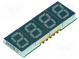 Zobrazovač  LED  SMD  sedmisegmentový  10mm  zelená  8-25mcd  anoda