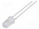 CRLED  5mm  bílá teple  5800mcd  60°  14mA  5,5÷20V  Čelo  vypouklé