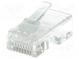 Zástrčka  RJ45  PIN  8  nestíněné  zlacený  Uspořádání výv  8p8c