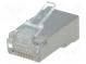 Zástrčka  RJ45  PIN  8  stíněný  zlacený  Uspořádání výv  8p8c  IDC
