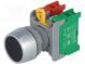 Přepínač  tlačítkový  1-polohové  NC + NO  3A/230VAC  22mm  černá