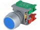 Přepínač  tlačítkový  1-polohové  NC + NO  3A/230VAC  22mm  modrá