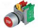 Přepínač  tlačítkový  1-polohové  NC + NO  3A/230VAC  22mm  IP65