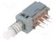 Switch  push-button  Pos  2  DPDT  0.1A/30VDC  ON-(ON)  THT