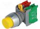 Přepínač  tlačítkový  1-polohové  NC + NO  3A/230VAC  22mm  žlutá