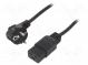 Kabel  CEE 7/7 (E/F) úhlová vidlice,IEC C19 zásuvka  PVC  1,8m