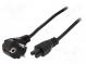Kabel  CEE 7/7 (E/F) úhlová vidlice,IEC C5 zásuvka  PVC  3m