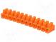 Svorkovnice  šroubová svorka  2,5mm2  400V  24A  póly  12  oranžová