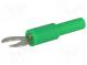 Adaptér  banánek 4mm zásuvka,vidlicový banánek  60VDC  36A  1mΩ