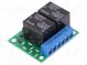 Modul  relé  Kanály  2  12VDC  max250VAC  10A  Upřep  max125VDC  GPIO
