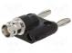 Adaptér  banánek 4mm  banánek 4mm vidlice x2,BNC zásuvka
