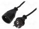 Prodlužovací síťový kabel  Zásuvky  1  guma  černá  3x1,5mm2  10m