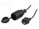 Prodlužovací síťový kabel  Zásuvky  1  guma  černá  3x1,5mm2  15m
