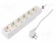 Prodlužovací síťový kabel  Schuko  Zásuvky  6  PVC  bílá  3x1,5mm2