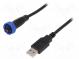 Kabel-adaptér  USB A vidlice,USB B mini vidlice (těsná)  IP68