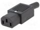Konektor  napájecí AC  zástrčka  zásuvka  10A  250VAC  IEC 60320