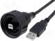 Kabel-adaptér  USB A vidlice,USB B vidlice (těsná)  IP68  5m