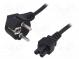 Kabel  CEE 7/7 (E/F) úhlová vidlice,IEC C5 zásuvka  1,2m  černá
