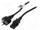 Kabel  CEE 7/7 (E/F) vidlice,IEC C13 zásuvka  2,5m  černá  16A