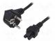 Kabel  CEE 7/7 (E/F) úhlová vidlice,IEC C5 zásuvka  1,4m  černá