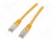 Patch cord  S/FTP  6a  drát  CCA  PE  žlutá  3m  26AWG