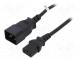 Kabel  IEC C13 zásuvka,IEC C20 vidlice  1,2m  černá  3x1,5mm2