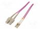 Světlovodný patch cord  OM4  LC/UPC,SC/UPC  2m  LSZH  růžová