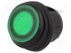 ROCKER  SPST  pol  2  OFF-ON  20A/14VDC  zelená  IP65  LED 14VDC