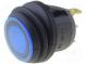 ROCKER  SPST  pol  2  OFF-(ON)  10A/28VDC  modrá  IP65  LED 28VDC