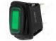 ROCKER  SPST  pol  2  OFF-ON  16A/12VDC  zelená  IP65  LED 12VDC