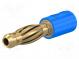 Adaptér  banánek 4mm  25A  30VAC  60VDC  modrá  neizolované  24,5mm