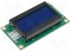 Zobrazovač  LCD  alfanumerický  STN Negative  8x2  modrá  LED