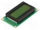 Zobrazovač  LCD  alfanumerický  STN Positive  8x2  zelená  LED