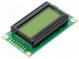 Zobrazovač  LCD  alfanumerický  STN Positive  8x2  zelená  LED